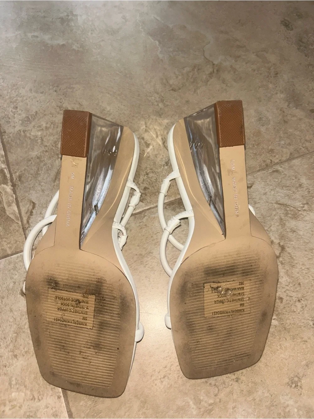 Steve Madden White Square-Toe Wedges
